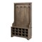 15 Cubbies Wooden Hall Tree with Shoe Storage Bench and Coat Hooks for Entryway Organization